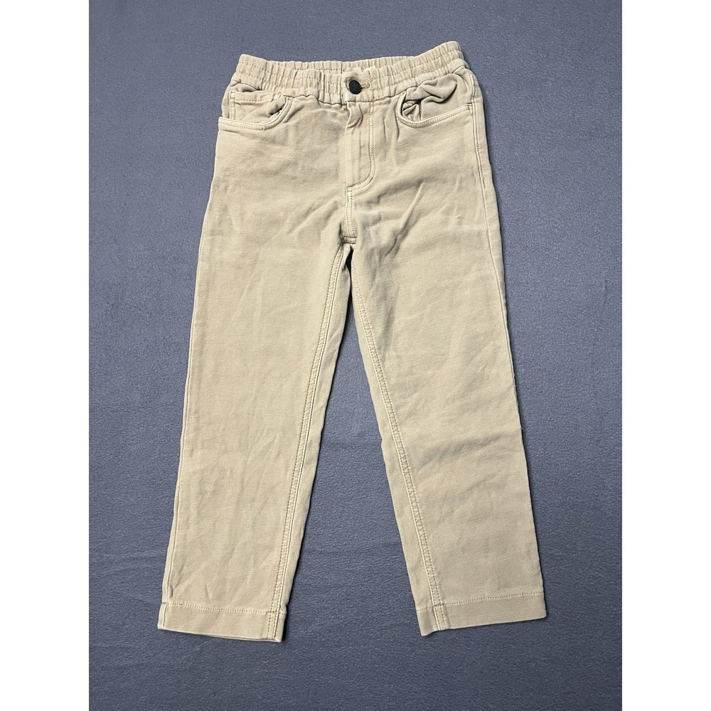Faherty Stretch Terry Jeans Kids Size 5 Beige Tan 5 Pkt Design Cotton NWOT
